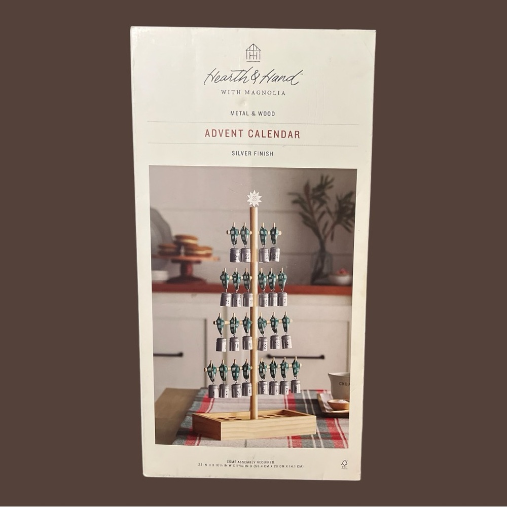 Hearth and Hand with Magnolia Advent Calendar Silver Finish